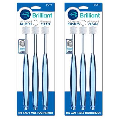Brilliant Soft Toothbrush for Adults - With Over 14,000 360 Degree Micro-Fine, Rounded-Tip Bristles