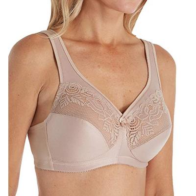 Glamorise Women's Plus Size Full Figure MagicLift Wirefree Minimizer Support Bra #1003, Café, 48C