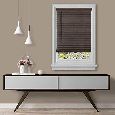 Achim Home Furnishings Cordless GII Madera Falsa 2" Faux Wood Plantation Blind 33" x 64", Mahogany