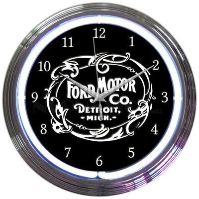 Neonetics Ford Motor Company 1903 Heritage Emblem NEON Clock