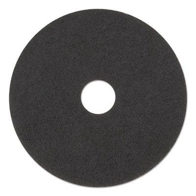 Standard Black Floor Pads, 17" dia, Black, 5/Carton, Sold as 1 Carton, 5 Each per Carton