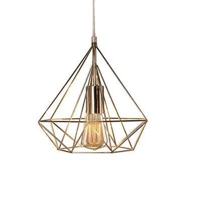 Cory Martin WP-3861 Fangio Lighting's #3861 10 in. Diamond Cage Metal Pendant in a Polished Nickel F