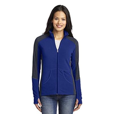 Port Authority Women's Colorblock Microfleece M Patriot Blue/Battleship Grey