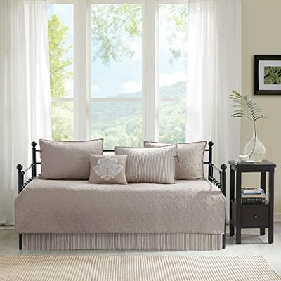 Madison Park Quebec 6 Piece Reversible Daybed Cover Set Khaki Daybed