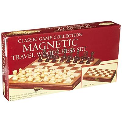 John N. Hansen Travel Magnetic Walnut Chess Set