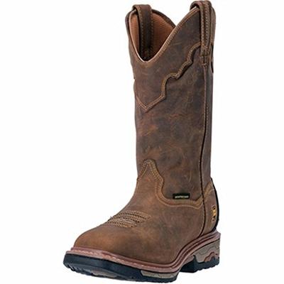 Dan Post Men's Blayde Waterproof Wellington Work Boot Steel Toe Saddle Tan 14 D(M) US