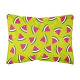 Caroline's Treasures BB5151PW1216 Watermelon on Lime Green Canvas Fabric Decorative Pillow, 12H x16W screenshot. Pillows directory of Bedding.