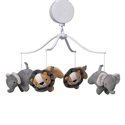 Bedtime Originals Jungle Fun Musical Baby Crib Mobile - Gray, Animals, Jungle