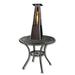 SUNHEAT Contemporary Square Design Tabletop Patio Heater with Decorative Variable Flame, Golden Hamm