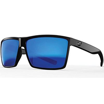 Costa Del Mar Rincon Sunglasses Shiny Black/Blue Mirror 580Glass