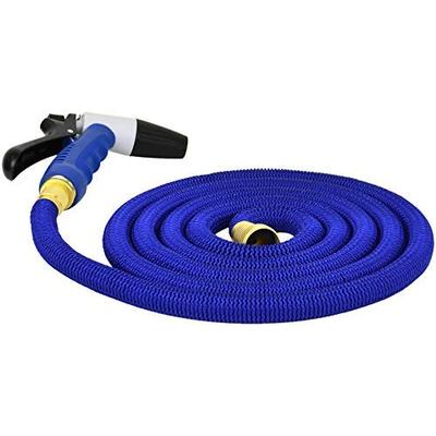 HoseCoil Expandable Water Hose Kit for Garden, Pool, RV, Automotive (25/50/75') with Spray Nozzle an