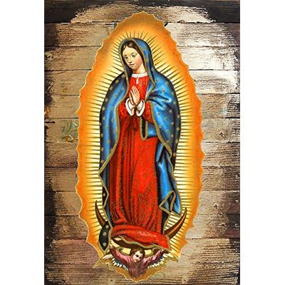 G. Debrekht Wooden Board Art, 12 x 16, Lady of Guadalupe