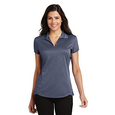 Port Authority Women's Trace Heather Polo L576 True Navy Heather Large
