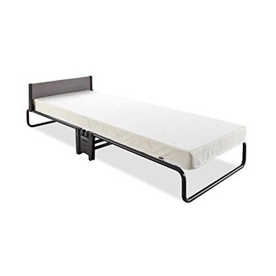 Jay-Be Inspire Folding Bed with Airflow Mattress and Headboard, Regular, Black/White