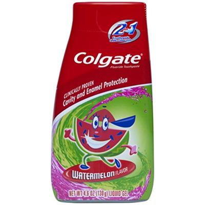 Colgate Kids Watermelon 2 in 1 Toothpaste & Mouthwash 4.6 oz (Pack of 12)