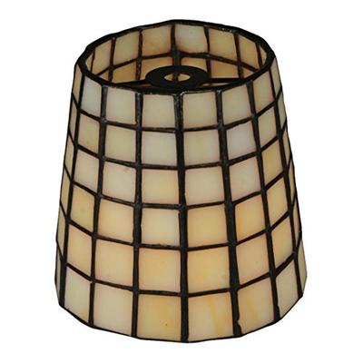 Meyda Tiffany 99603 Geometric Lamp Shade, 4" Width x 4" Height