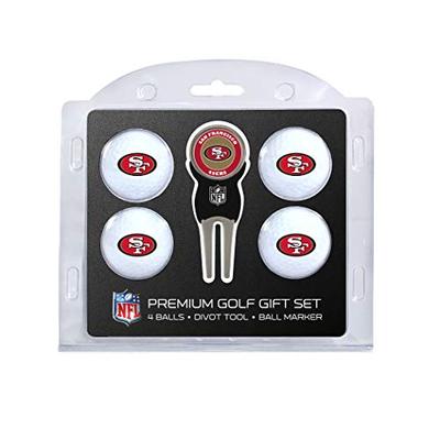 Team Golf NFL San Francisco 49ers Regulation Size Golf Balls (4 Count) & Divot Tool with Removable D