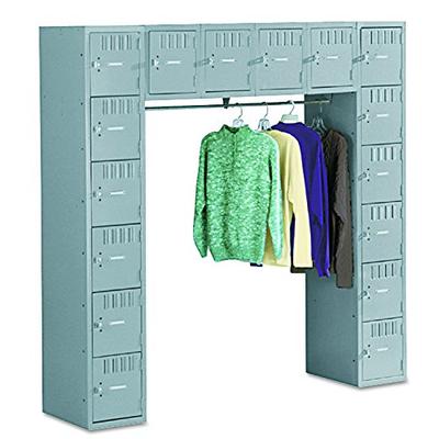 Tennsco SRS721872AMG 72 by 18 by 72-Inch Locker with 16 Box Compartments and Coat Bar, Medium Gray