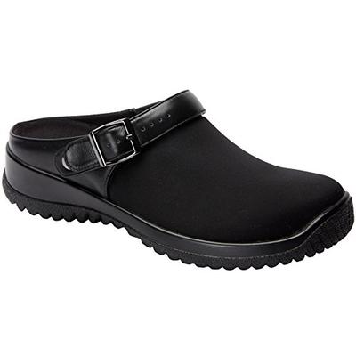 Drew Shoe Savannah 17100 Women's Casual Clog: Black/Stretch 8 Medium (B) Buckle