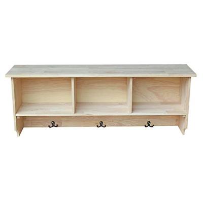 International Concepts Wall Shelf Unit with Storage