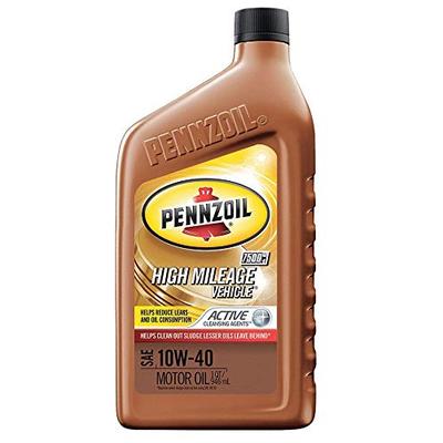 Pennzoil 550022829 High Mileage Vehicle 10W40 Motor Oil - 1 Quart Bottle