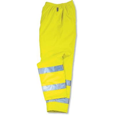 Ergodyne GloWear 8915 ANSI High Visibility Lime Reflective Safety Rain Pants, 3XL