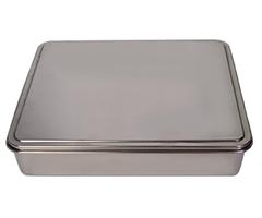 YBM HOME Stainless Steel Covered Cake Pan, Silver (Extra Large-2403)