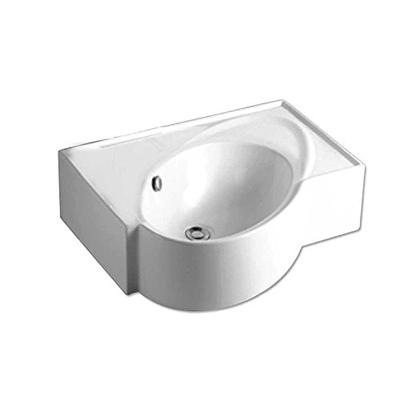 Whitehaus WHKN1129 WHKN1129Isabella Rectangular Wall Mount Basin with Integrated Oval Bowl, Overflow