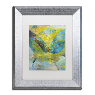 Butterflight by Rickey Lewis, White Matte, Silver Frame 11x14-Inch
