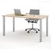 Bestar 30" x 60" Table Desk with Square Metal Legs