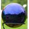 Plow & Hearth Weather Resistant Stainless Steel Garden Gazing Ball 10 IN Dia. Indigo Blue