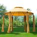Garden Winds Outsunny Dome Gazebo Replacement Canopy Fabric in Brown | 40 H x 144 W x 144 D in | Wayfair LCM1359B-RS