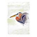 Betsy Drake Interiors Heron Portrait Polyester Garden Flag in Blue/Brown/Gray | 18 H x 12.5 W in | Wayfair FL719