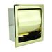 The Renovators Supply Inc. Recessed Toilet Paper Tissue Holder Gold Stainless Steel Renovators Supply Metal | 6.37 H x 6 W x 2.75 D in | Wayfair