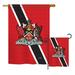 Breeze Decor 2 Piece Trinidad & Tobago of the World Nationality Impressions Decorative Vertical 2-Sided Flag Set in Black/Red | Wayfair