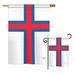 Breeze Decor Faroe Islands of the World Nationality Impressions Decorative Vertical 2-Sided Garden Flag in Blue/Red | 40 H x 18.5 W in | Wayfair