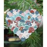 The Holiday Aisle® Coastal Heart Holiday Shaped Wood Ornament Wood in Blue/Brown/White | 5.5 H x 5 W x 0.25 D in | Wayfair