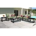Madison 7 Piece Sectional Seating Group w/ Cushions Metal in Black kathy ireland Homes & Gardens by TK Classics | Outdoor Furniture | Wayfair