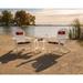 POLYWOOD® South Beach Adirondack 3-Piece Set Plastic in White | Outdoor Furniture | Wayfair PWS175-1-WH