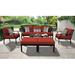 Madison Ave 6 Piece Sectional Seating Group w/ Cushions in Orange kathy ireland Homes & Gardens by TK Classics | 33 H x 88 W x 33.6 D in | Outdoor Furniture | Wayfair