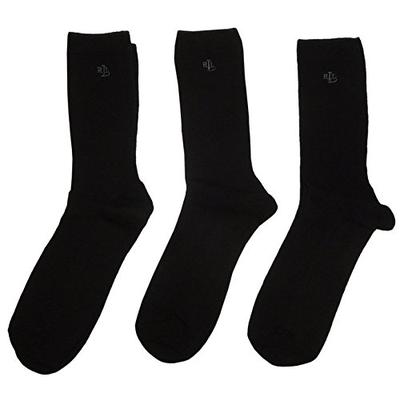 Lauren Ralph Lauren Tipped Rib Cotton Trouser Sock - 3 Pair Pack (34000) O/S/Black