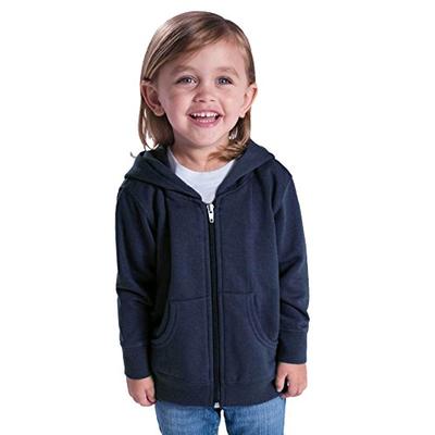 Rabbit Skins Infant Fleece Long Sleeve Full Zip Hooded Sweatshirt (Red, 5/6 Toddler)