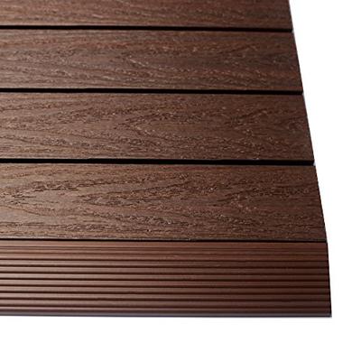 NewTechWood US-QD-SF-ZX-RW 1/6 x 1 ft. Quick Composite Deck Tile Straight Trim in California Redwood