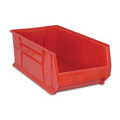 Quantum QUS975 Plastic Storage Stacking Hulk Container, 30-Inch by 18-Inch by 12-Inch, Red, Case of