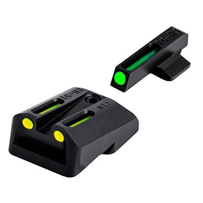 TRUGLO TFO Handgun Sight Set - Fits Novak LoMount Cut .260/.500 (Yellow/Green)