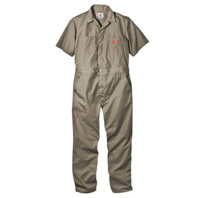 Dickies Men's Big-Tall Short Sleeve Coverall, Khaki, 3X/Regular