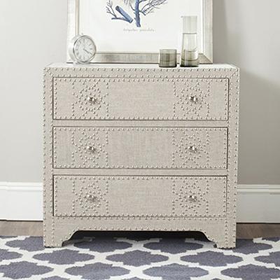 Safavieh American Homes Collection Gordy Grey 3 Drawer Chest Standard