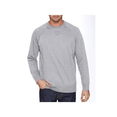 Next Level Unisex French Terry Raglan Crew, Heather Gray, Small