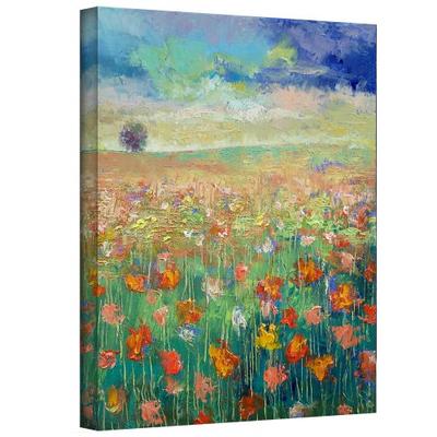 ArtWall Dancing Poppies Gallery Wrapped Canvas Art by Michael Creese, 48 by 36-Inch