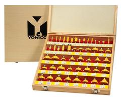 Yonico 17504 50 Bit Router Bit Set 1/4-Inch Shank